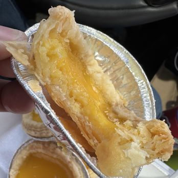 Won Kok Restaurant - Inside of an egg tart - Chinese Near Me - Los Angeles, California