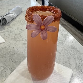 Cafe Mimosa - Guava Mimosa with Chamoy rim - Breakfast & Brunch Near Me - Santa Rosa, California