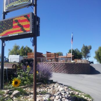 Sleeping Bear RV Park - Entrance to the park - RV Parks Near Me - Lander, Wyoming