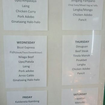 BTR Pinoy Restaurant - Daily menu - Asian Fusion Near Me - Long Beach, California