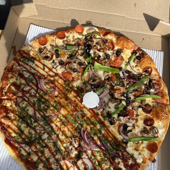 Sgt. Pepperoni's Pizza Store - 18" of the works and bbq chicken - Pizza Near Me - Irvine, California Sgt. Pepperoni's Pizza Store - 18" of the works and bbq chicken - Pizza Near Me - Irvine, California