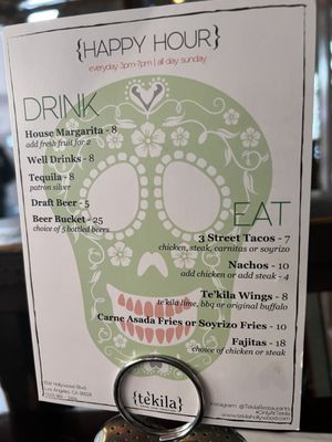 Menu photo 5 Te'Kila Los Angeles, CA