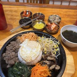 Korean Bbq House - hot stone bibimbap
