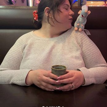 Sakura - Enjoying some hot green tea with my little chef - Sushi Bars Near Me - Bellmore, New York