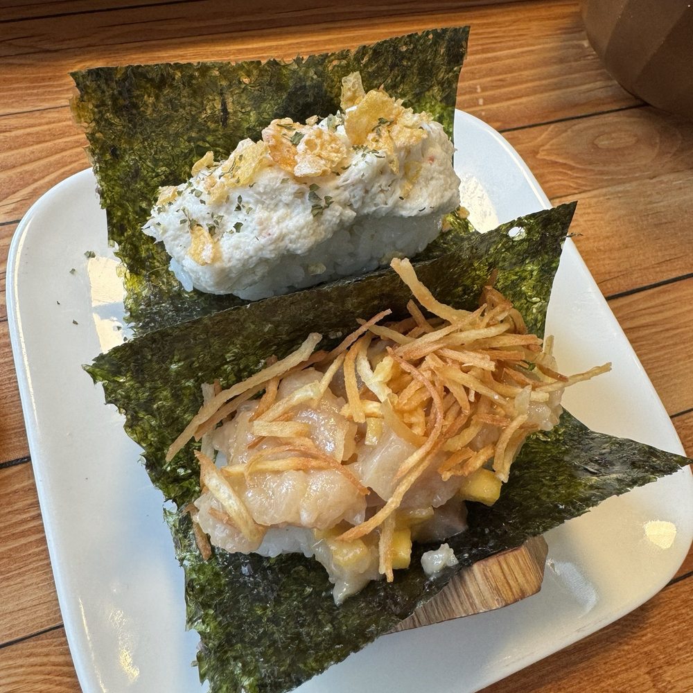 MORU - Yellowtail & Blue Crab Handroll - Japanese Near Me - Fort Lee, New Jersey MORU - Yellowtail & Blue Crab Handroll - Japanese Near Me - Fort Lee, New Jersey