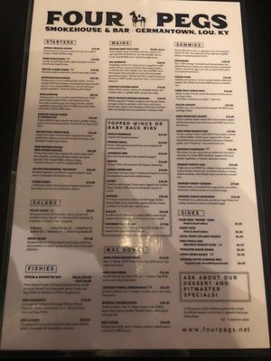 Menu photo 3 Four Pegs Louisville, KY