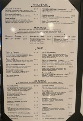 Menu photo 4 El Tejado Mexican Restaurants Denver, CO