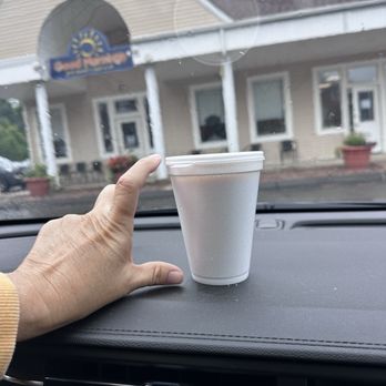 Good Mornings - Way too expensive for a coffee to go. Over $4. And in a Styrofoam cup. I could get a large coffee for less at Dunkin. - Breakfast & Brunch Near Me - East Windsor, Connecticut