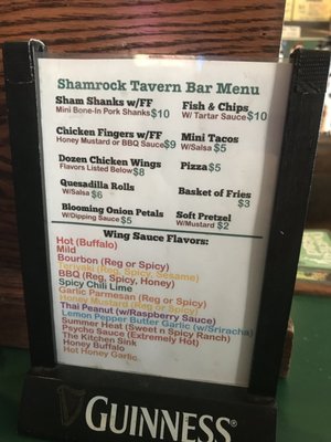 Menu photo 4 Shamrock Tavern Cornwall, NY