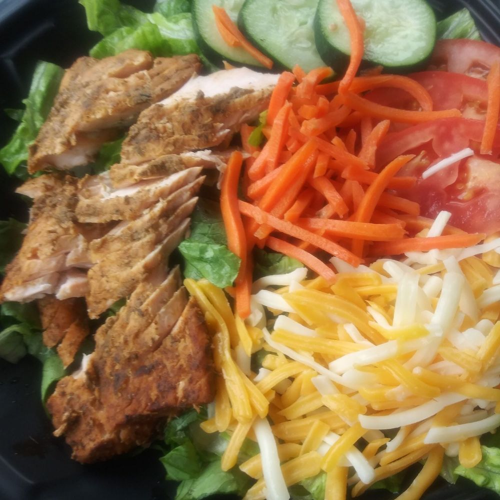 Aint She Sweet Cafe - Yummy jerk salmon salad no eggs...no real jerk flavor but yummy - Cafes Near Me - Chicago, Illinois Aint She Sweet Cafe - Yummy jerk salmon salad no eggs...no real jerk flavor but yummy - Cafes Near Me - Chicago, Illinois