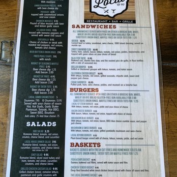 The Local @97 - Front Side of Menu - Bars Near Me - Lexington, Ohio The Local @97 - Front Side of Menu - Bars Near Me - Lexington, Ohio