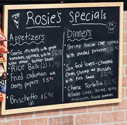 Menu photo 3 Rosie's Pizzeria Wappingers, NY Menu photo 3 Rosie's Pizzeria Wappingers, NY