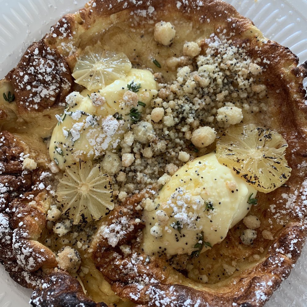afternoon - Key lime Dutch baby. It was good, but not the best - New American Near Me - Gainesville, Florida