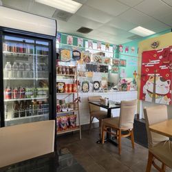 Inside. Not pictured are 2 other small tables behind me
