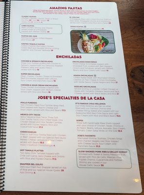 Menu photo 4 José Tequilas Virginia Beach, VA