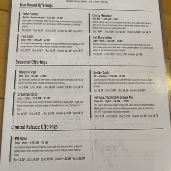 Ahnapee Brewery - Menu - Breweries Near Me - Algoma, Wisconsin