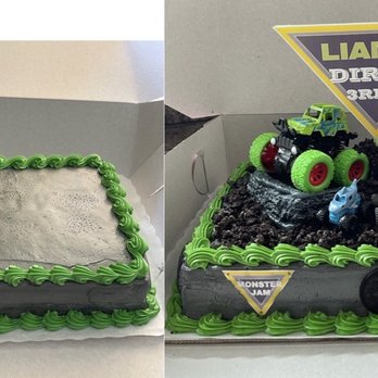 Freedom Bakery - two views of a birthday cake - Bakeries Near Me - Salinas, California
