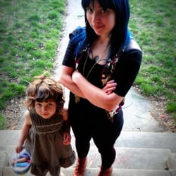 Cherry Bomb Salon LLC - My awesome blue hair! the sun is behind me so underneath looks dark but it is all brightblue
