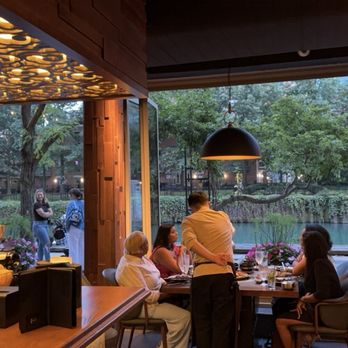 Wu's Korean BBQ - Beautiful evening view of the Ogden slip off the river from inside the bar. - Barbeque Near Me - Chicago, Illinois Wu's Korean BBQ - Beautiful evening view of the Ogden slip off the river from inside the bar. - Barbeque Near Me - Chicago, Illinois