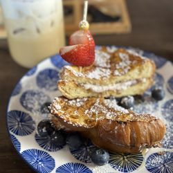 Kiki's Coffee & Spirits - Kiki's french toast was delicious!!!! The filling was so good and the lavender coffee a perfect combination for a quick breakfast