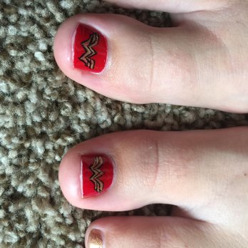 Urban Nails & Spa - Wonder Women toes - Nail Salons Near Me - Camarillo, California