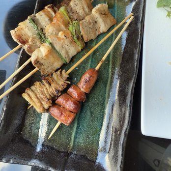 Yakitori Taisho - Sausage, pork belly and chicken skin - Japanese Near Me - San Diego, California