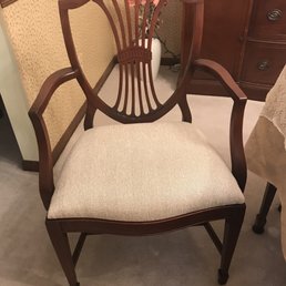 Reupholstered antique chairs