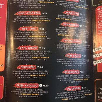 Torchy's Tacos - some of the menu - Tex-Mex Near Me - Houston, Texas Torchy's Tacos - some of the menu - Tex-Mex Near Me - Houston, Texas