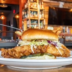 HOBNOB Neighborhood Tavern - Crispy Fish Sandwich