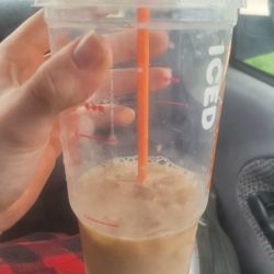Dunkin' - THIS IS THE DRINK AFTER I SCOOPED OUT ICE ONLY.