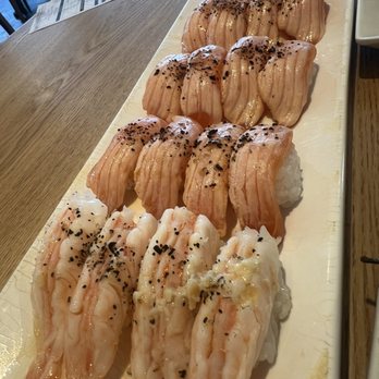 X-Fish - Butter Peppered Ebi, Shrimp / Tri Peppered Salmon - Sushi Bars Near Me - Brea, California X-Fish - Butter Peppered Ebi, Shrimp / Tri Peppered Salmon - Sushi Bars Near Me - Brea, California