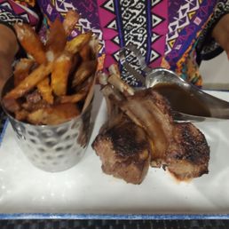 Lamb and fries... interesting combo but fries were perfect...Lamb medium and nice char Lamb and fries... interesting combo but fries were perfect...Lamb medium and nice char