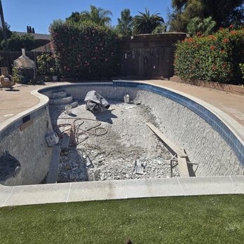 Capstone Pool & Spa Remodeling - Raising the level of the pool & creating the longer bench. - Pool & Hot Tub Service Near Me