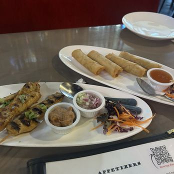 Zen Thai - Spring rolls and chicken satay - Thai Near Me - Phoenix, Arizona