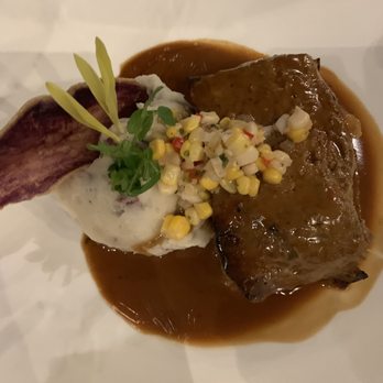 Hukilau Lanai - Shiitake meatloaf with red skinned potato mash and corn kernels - Seafood Near Me - Kapaa, Hawaii Hukilau Lanai - Shiitake meatloaf with red skinned potato mash and corn kernels - Seafood Near Me - Kapaa, Hawaii