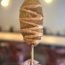 Koco Korean Fried Chicken & Croffles - Delicious Korean Corndog w/ cheese and hotdog