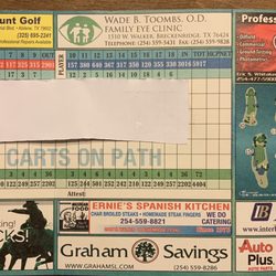 Breckenridge Country Club - Scorecard 2
