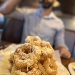 Bare Bones Steakhouse - Get the onion rings. You won't regret it.