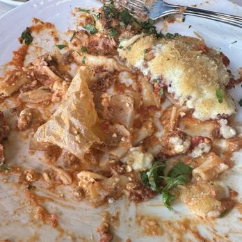 Olive Pit Grill - Brea - Paper embedded inside my Pastitsio... yuck! - Greek Near Me - Brea, California Olive Pit Grill - Brea - Paper embedded inside my Pastitsio... yuck! - Greek Near Me - Brea, California