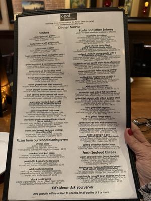 Menu photo 1 Opal Santa Barbara, CA Menu photo 1 Opal Santa Barbara, CA