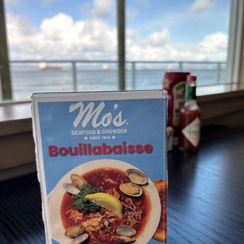 Mo's Seafood & Chowder - View of the ships and Mo's latest soup addition. - American Near Me - Astoria, Oregon