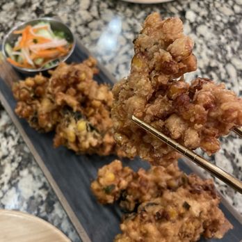 Viethai Cuisine - Corn fritters with cucumber slaw - great - Thai Near Me - Santa Rosa, California