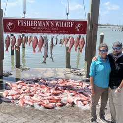 Port Aransas Fishermans Wharf - Mess of snappers and baby shark do doo