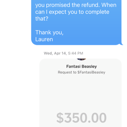Fancyluxedolls - She said she would refund me rather than fix her work. Fine. But no money was sent.