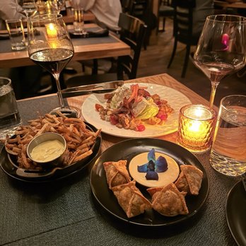 Vinile Chophouse - Potstickers fries and wedge - Italian Near Me - New York, New York Vinile Chophouse - Potstickers fries and wedge - Italian Near Me - New York, New York