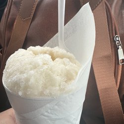 Margo's Sno Wiz - White leche flavor. Highly recommend! Tastes like horchata.