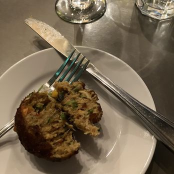 The Stage Restaurant & Cafe - Crab Fritter cut in half - New American Near Me - Keene, New Hampshire The Stage Restaurant & Cafe - Crab Fritter cut in half - New American Near Me - Keene, New Hampshire