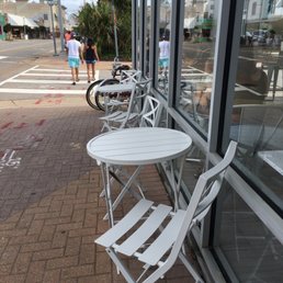 Exterior outside entrance of Vlove coffee - Outside seating - Virginia Beach, Virginia Exterior outside entrance of Vlove coffee - Outside seating - Virginia Beach, Virginia