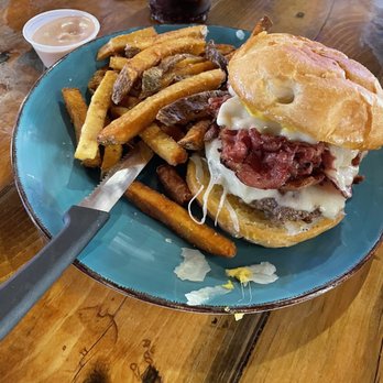 Gig's Place - Pastrami burger with fresh homemade french fries - Sports Bars Near Me - Ogden, Utah
