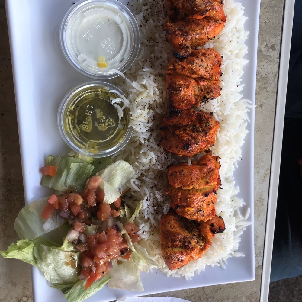Baba Kabob - Chicken kabob entree - Mediterranean Near Me - Poway, California Baba Kabob - Chicken kabob entree - Mediterranean Near Me - Poway, California
